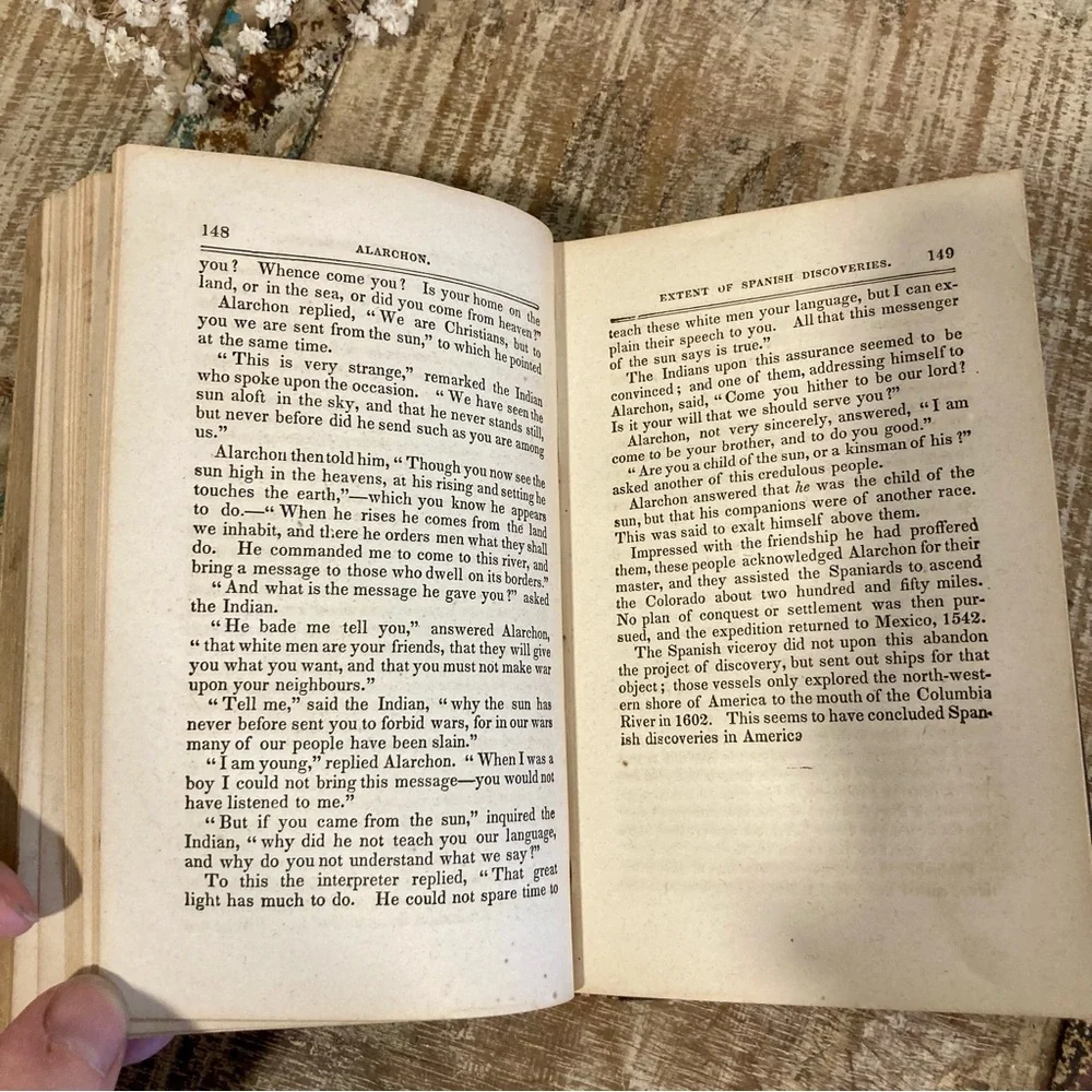 1865 Vintage Hardcover Book Tales of American History Volume 3 Rough Shape